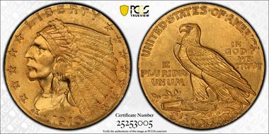 1910 $2.50 MS66