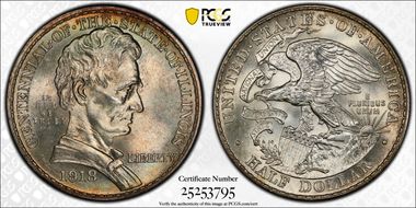 1918 50C Lincoln-Illinois MS67