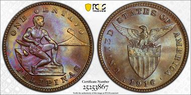 1916-S 1C MS67RB