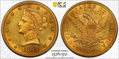 1883-CC $10 MS61