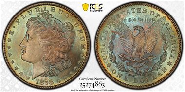 1878 7/8TF $1 VAM 33, Doubled Legs MS65