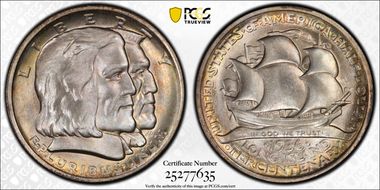 1936 50C Long Island MS66