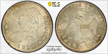 1812/1 50C Small 8 MS64