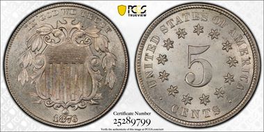 1876 5C MS66