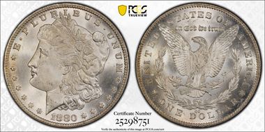 1880/79-CC $1 Reverse of 1878 MS66