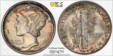 1936 10C DDO FS-101 MS68+ FB