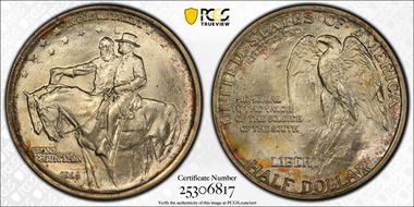 1925 50C Stone Mountain MS66+