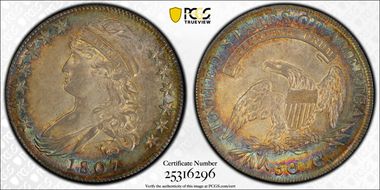 1807 50C O-112, Large Stars, 50/20 MS62+