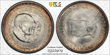 1953-S 50C Washington-Carver MS66