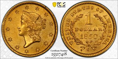 1850-O G$1 MS63