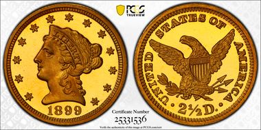 1899 $2.50 PR68+ DCAM