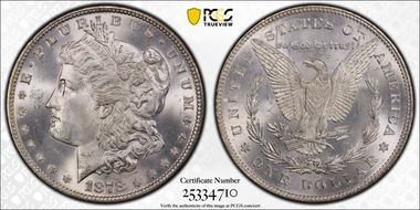 1878 7/8TF $1 Strong, VAM 39, 7/5 MS65
