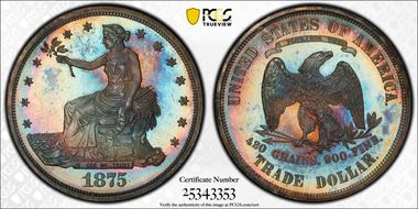 1875 T$1 PR67