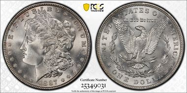 1887 $1 MS67+