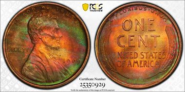 1909 1C Lincoln MS66+ RB