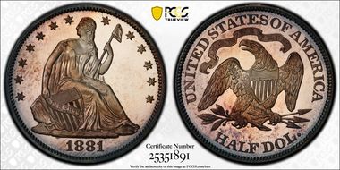 1881 50C PR66CAM
