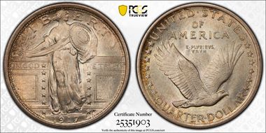 1917 25C Type 1 MS66+ FH