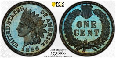 1886 1C Type 1 PR67BN