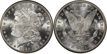 1885-CC $1 VAM 4 Doubled Dash MS66+