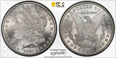 1881-CC $1 MS67+