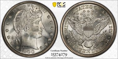 1900-S 25C MS67