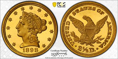 1898 $2.50 PR66+ DCAM