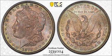 1878 7/8TF $1 Weak MS64+