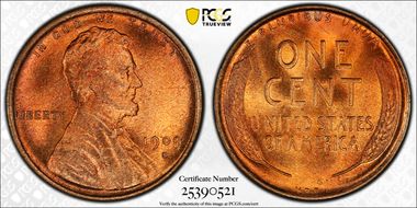 1909-S VDB 1C MS67RD