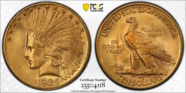 1926 $10 MS64+