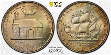 1936 50C Delaware MS67+