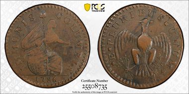 1786 1/2P Immunis Columbia, Eagle Reverse XF45BN