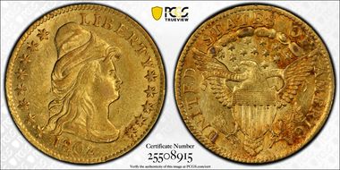 1802/'1' $2.50 AU58+