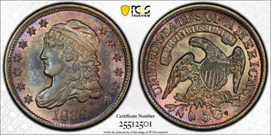 1834 H10C LM-1, FS-301, 3/Inverted 3 MS65