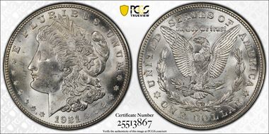 1921-D $1 MS65