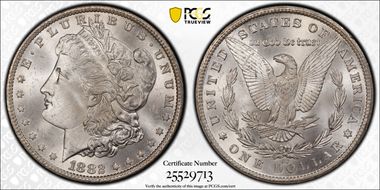 1882-CC $1 VAM 2B, Stage 3 MS65+