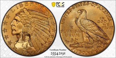 1914 $5 MS65