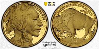 2011-W $50 American Buffalo .9999 Fine Gold PR70DCAM