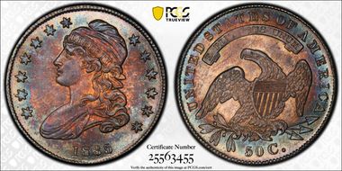 1835 50C O-109 MS65