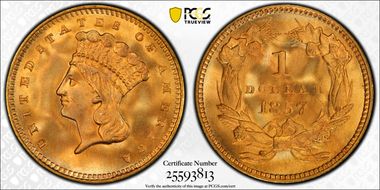 1857 G$1 MS67+