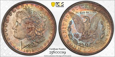 1878 7TF $1 R78, VAM 84, Line Under 8 MS65