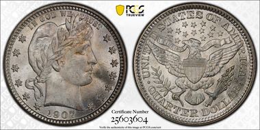 1907 25C MS67+