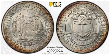 1936 50C Rhode Island MS67