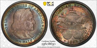 1893 50C Columbian MS67+