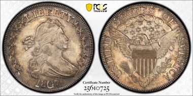1807 50C Draped Bust MS65+