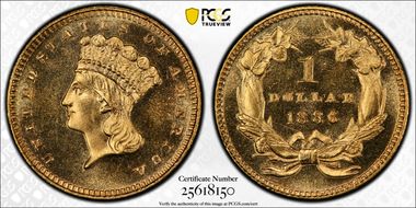 1886 G$1 MS67
