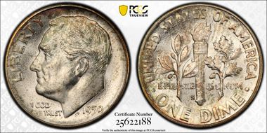 1950-S/S 10C S/Inverted S FS-501 MS67+