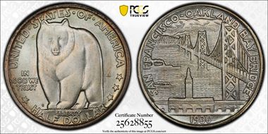 1936-S 50C Bay Bridge MS68