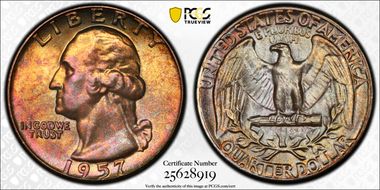 1957 25C MS67+