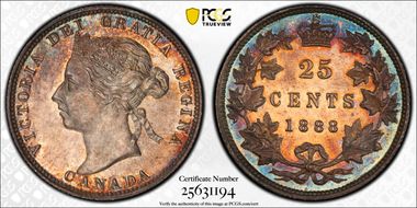 1888 25C Narrow 8 MS64