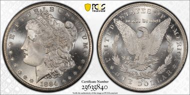 1884-CC $1 MS66+